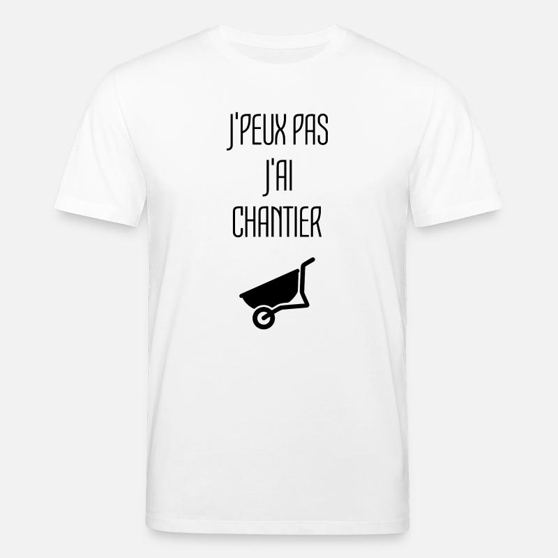 Chantier Construction Maçon Ciment Construire - T-shirt bio CREATOR Stanley/Stella Unisexe - blanc