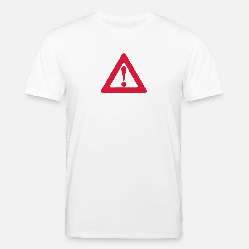 Warndreieck Ausrufezeichen Panel - Stanley/Stella Unisex Bio-T-Shirt CREATOR  - Weiß