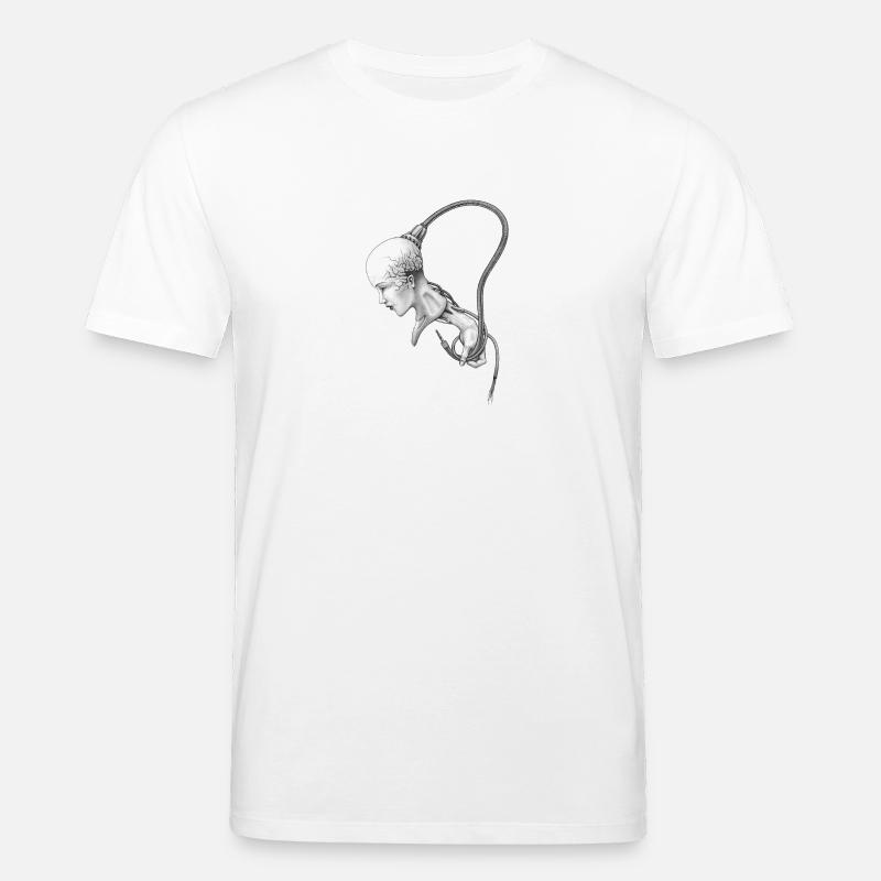 biomechanisches mädchen wird kontrolliert - Stanley/Stella Unisex Bio-T-Shirt CREATOR  - Weiß