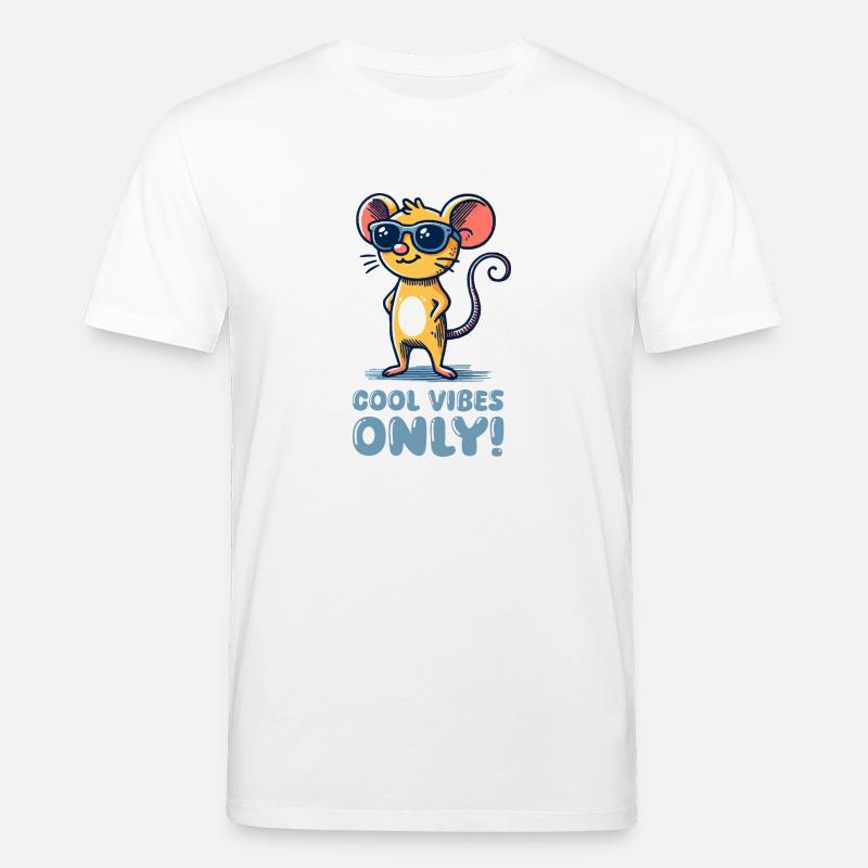maus sonnenbrille cool - Stanley/Stella Unisex Bio-T-Shirt CREATOR  - Weiß