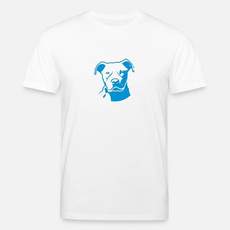 pitbull_head_front - Stanley/Stella Unisex Bio-T-Shirt CREATOR  - Weiß