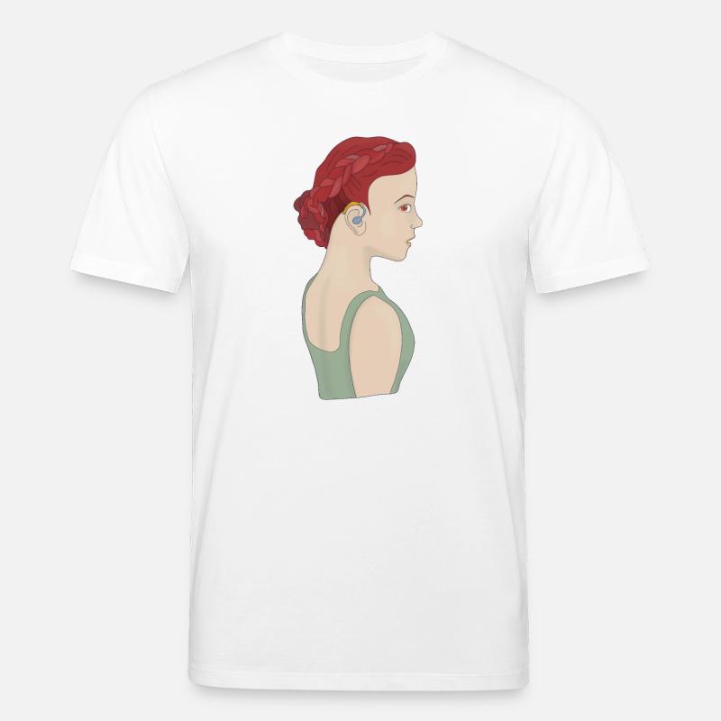 Fille utilisant une aide auditive - T-shirt bio CREATOR Stanley/Stella Unisexe - blanc
