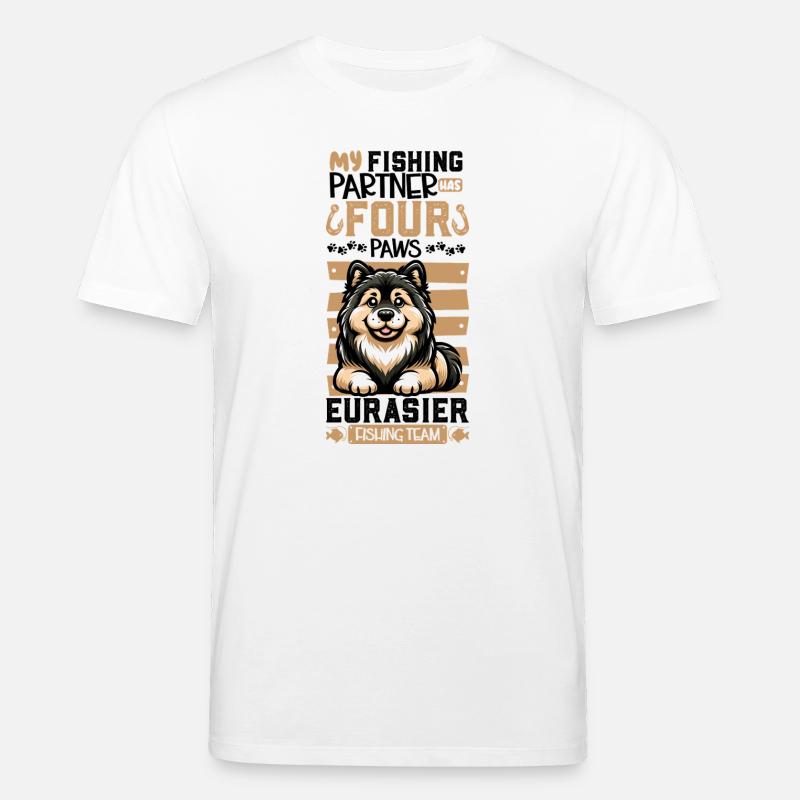 Angeln und Eurasier - Stanley/Stella Unisex Bio-T-Shirt CREATOR  - Weiß