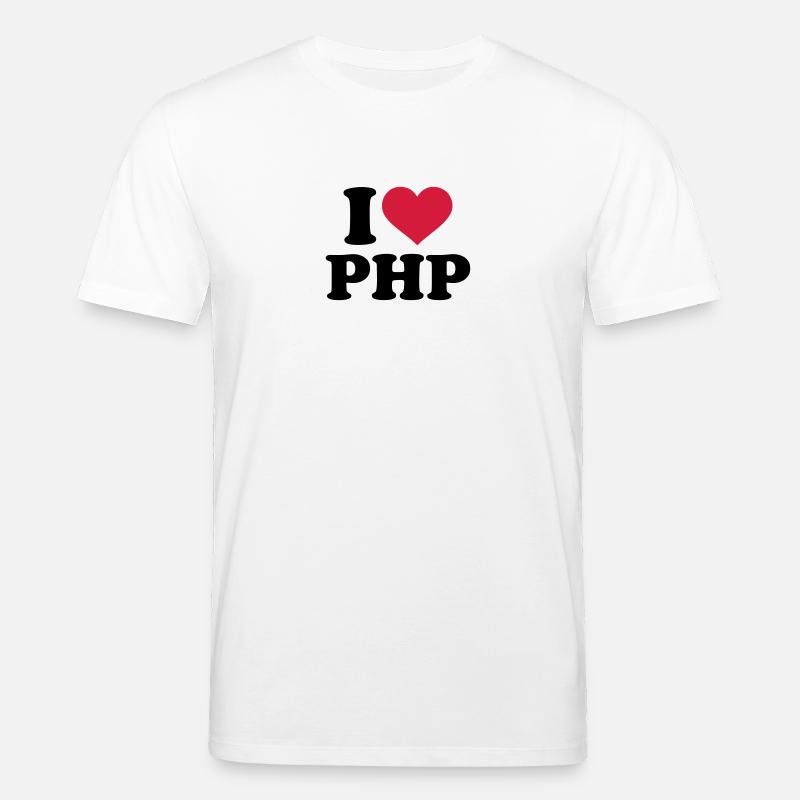 I love PHP - T-shirt bio CREATOR Stanley/Stella Unisexe - blanc