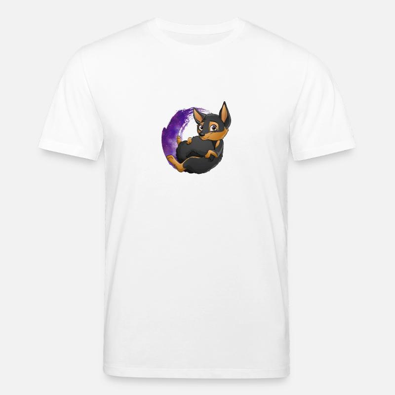 Kelpie Galaxie - Noir Feu - T-shirt bio CREATOR Stanley/Stella Unisexe - blanc