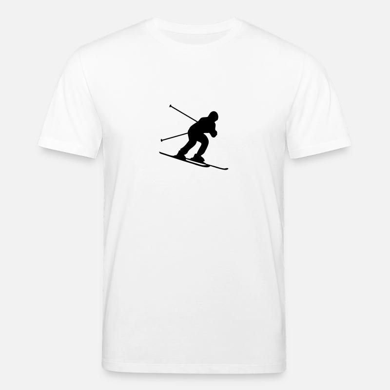 skiing downhill - Stanley/Stella Unisex Bio-T-Shirt CREATOR  - Weiß