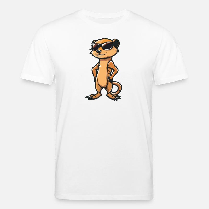 Erdmännchen Comic Cool - Stanley/Stella Unisex Bio-T-Shirt CREATOR  - Weiß