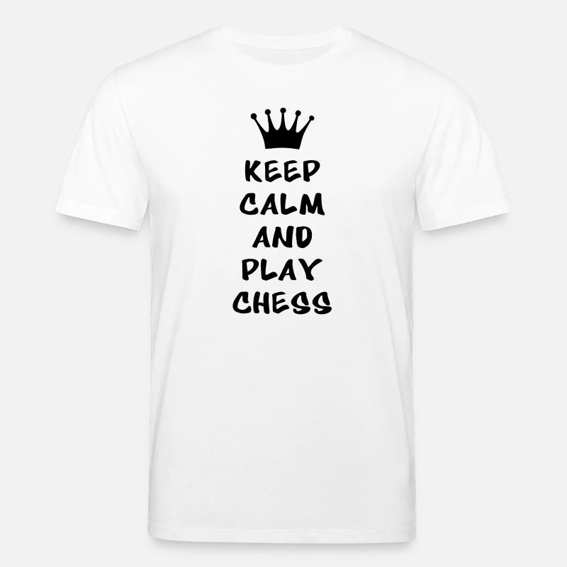 KEEP CALM AND PLAY CHESS - Stanley/Stella Unisex Bio-T-Shirt CREATOR  - Weiß