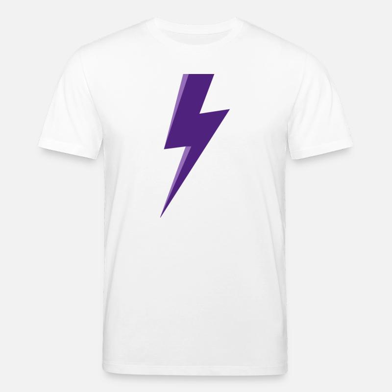 Purple Lightning - Stanley/Stella CREATOR Unisex Organic T-Shirt - white