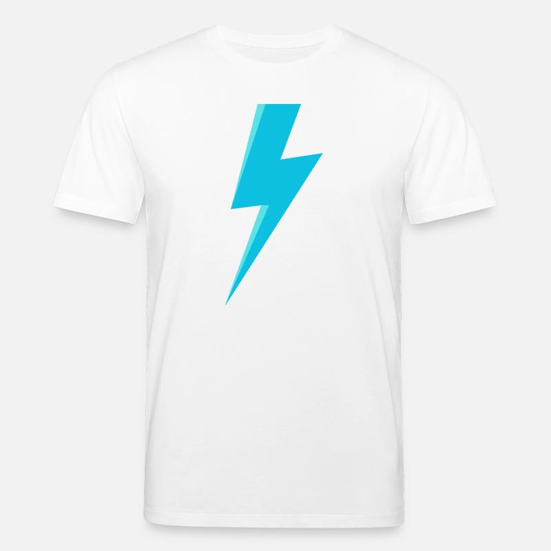 Blauer Blitz - Stanley/Stella Unisex Bio-T-Shirt CREATOR  - Weiß