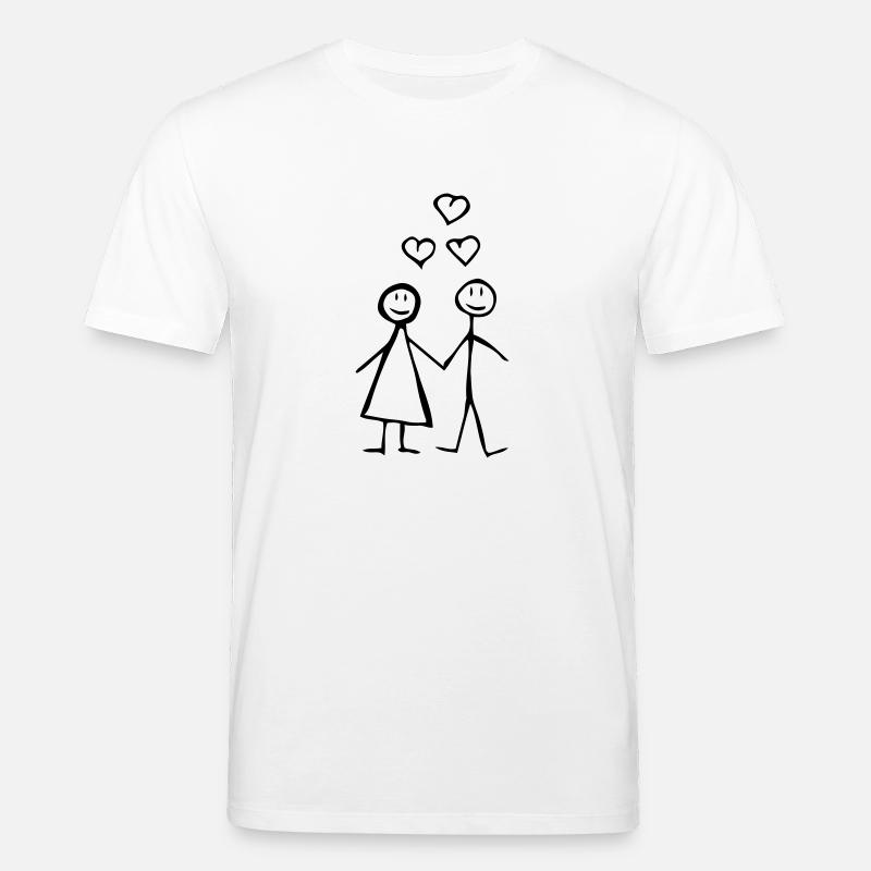 Comic Couple - Stanley/Stella Unisex Bio-T-Shirt CREATOR  - Weiß