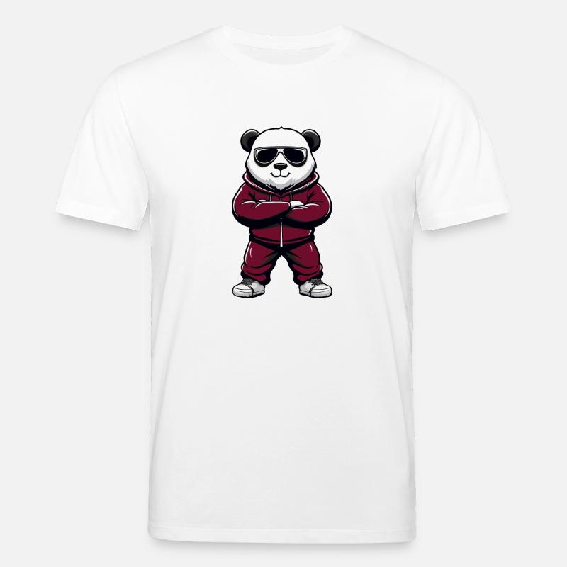 panda cool comic - Stanley/Stella Unisex Bio-T-Shirt CREATOR  - Weiß