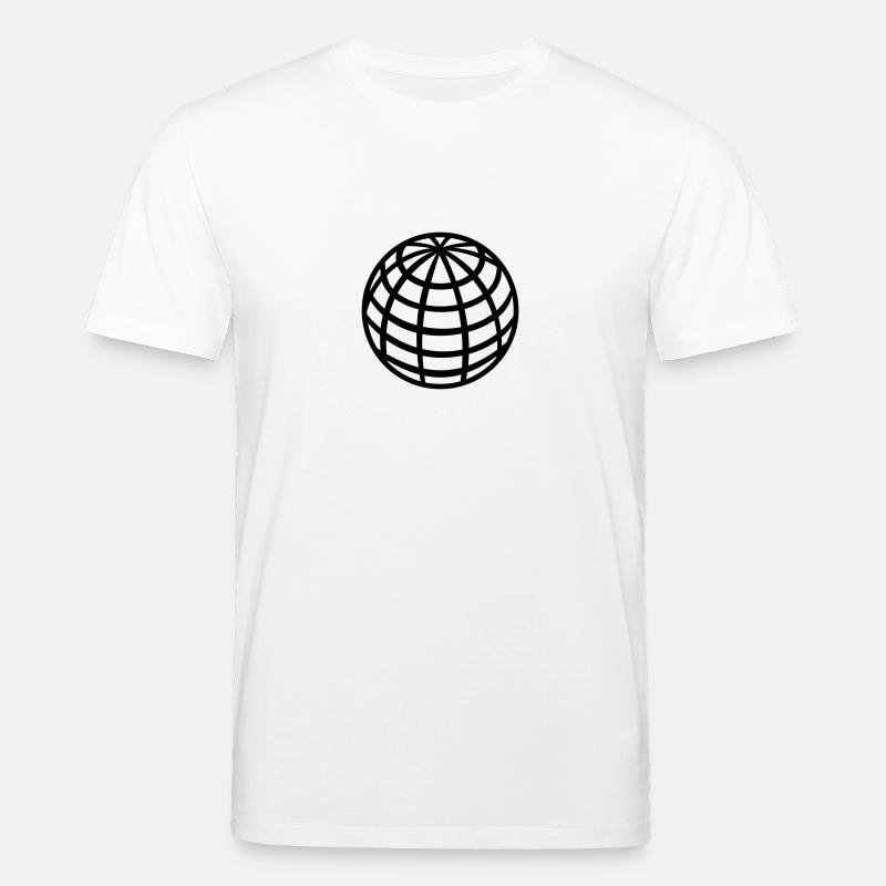 Globe mappemonde - T-shirt bio CREATOR Stanley/Stella Unisexe - blanc