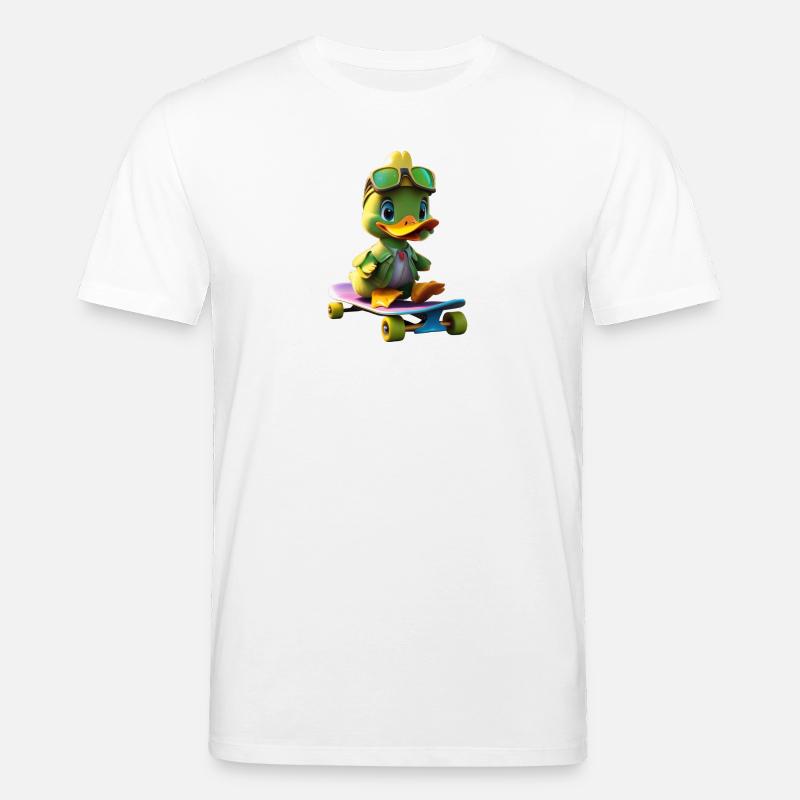 Skating Duck 2 - Stanley/Stella CREATOR Unisex Organic T-Shirt - white