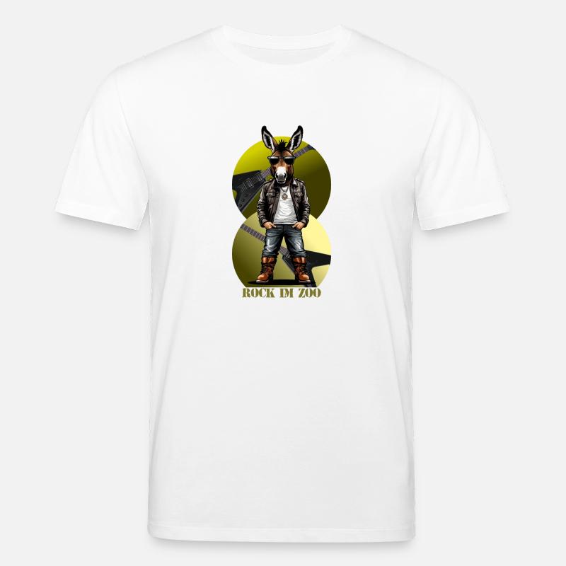 Rock 'n' Roll Esel - Stanley/Stella Unisex Bio-T-Shirt CREATOR  - Weiß