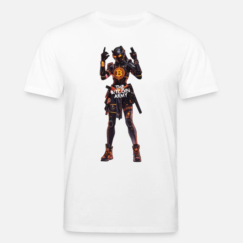 Bitcoin Bazooka – Die Bitcoin-Armee – Samurai 04 - Stanley/Stella Unisex Bio-T-Shirt CREATOR  - Weiß