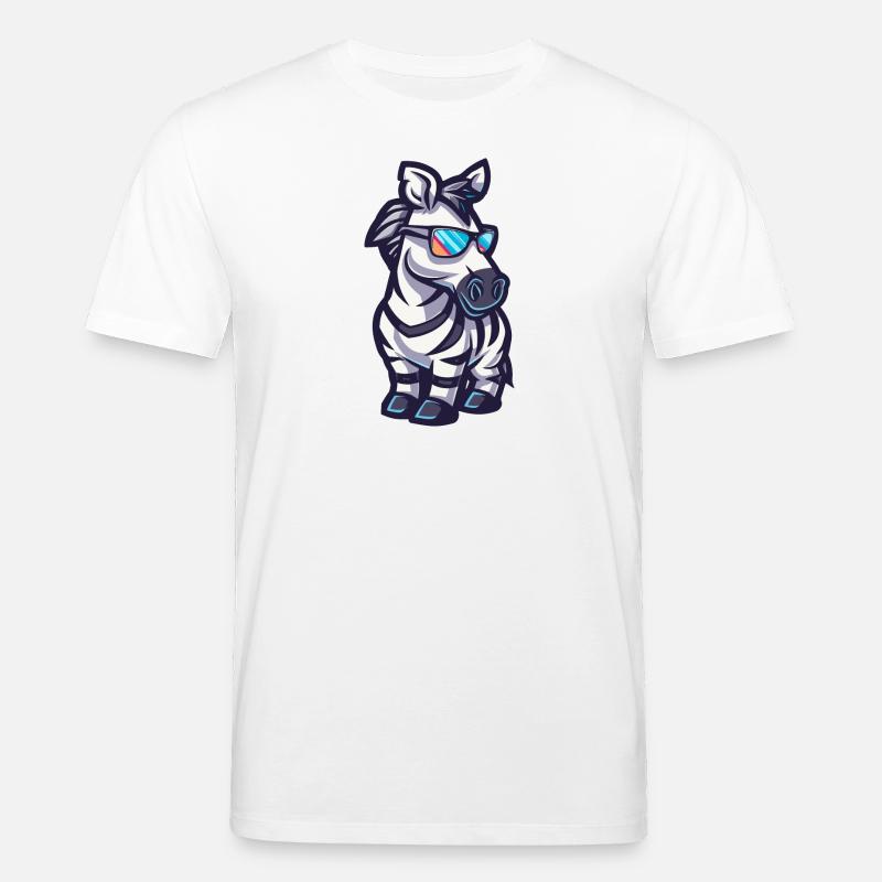 Zebra Cool Comic - Stanley/Stella CREATOR Unisex Organic T-Shirt - white