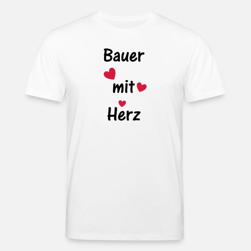 Bauer mit Herz - Stanley/Stella Unisex Bio-T-Shirt CREATOR  - Weiß