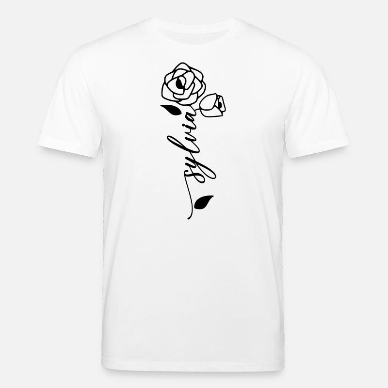 Sylvia Nom Prénom Nom Fleur - T-shirt bio CREATOR Stanley/Stella Unisexe - blanc