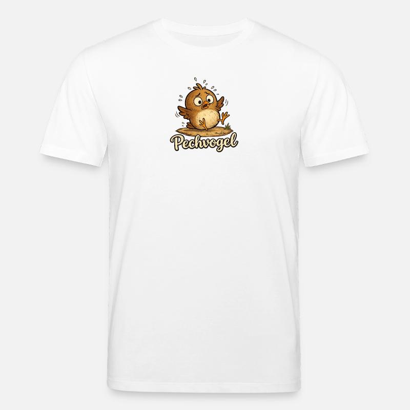 Pechvogel - süßer kleiner trotteliger Vogel - Stanley/Stella Unisex Bio-T-Shirt CREATOR  - Weiß