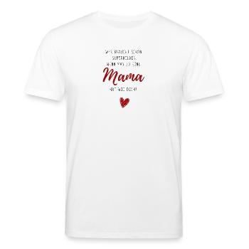 Qui a besoin de super-héros - Maman - Cadeau - T-shirt bio CREATOR Stanley/Stella Unisexe - blanc - Devant - Alina (178cm) & Michal (187cm)