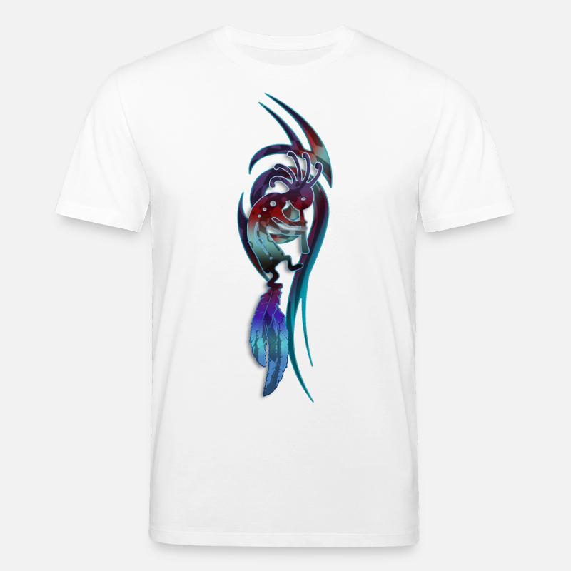 Fertilité Danse de Kokopelli - T-shirt bio CREATOR Stanley/Stella Unisexe - blanc