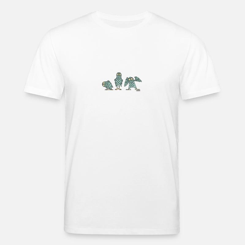 Eulen - türkis - Stanley/Stella Unisex Bio-T-Shirt CREATOR - Weiß