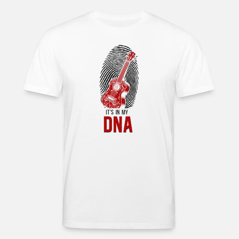 Empreinte digitale dans l’ukulélé hawaïen - T-shirt bio CREATOR Stanley/Stella Unisexe - blanc