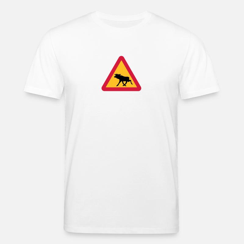 Caution Moose! - Stanley/Stella CREATOR Unisex Organic T-Shirt - white