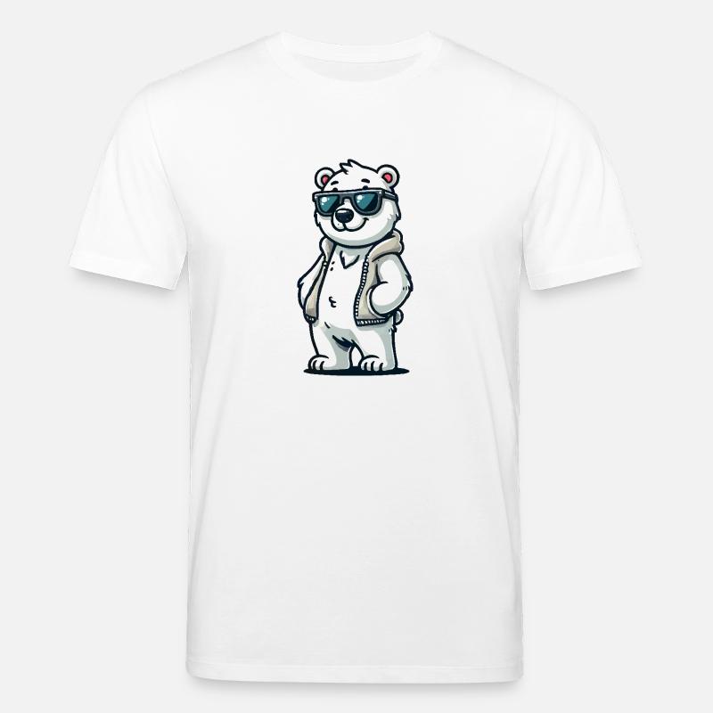 Eisbär Comic - Stanley/Stella Unisex Bio-T-Shirt CREATOR  - Weiß