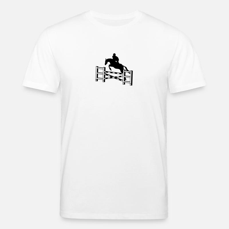 Pferd springend Hindernisses_c1 - Stanley/Stella Unisex Bio-T-Shirt CREATOR  - Weiß