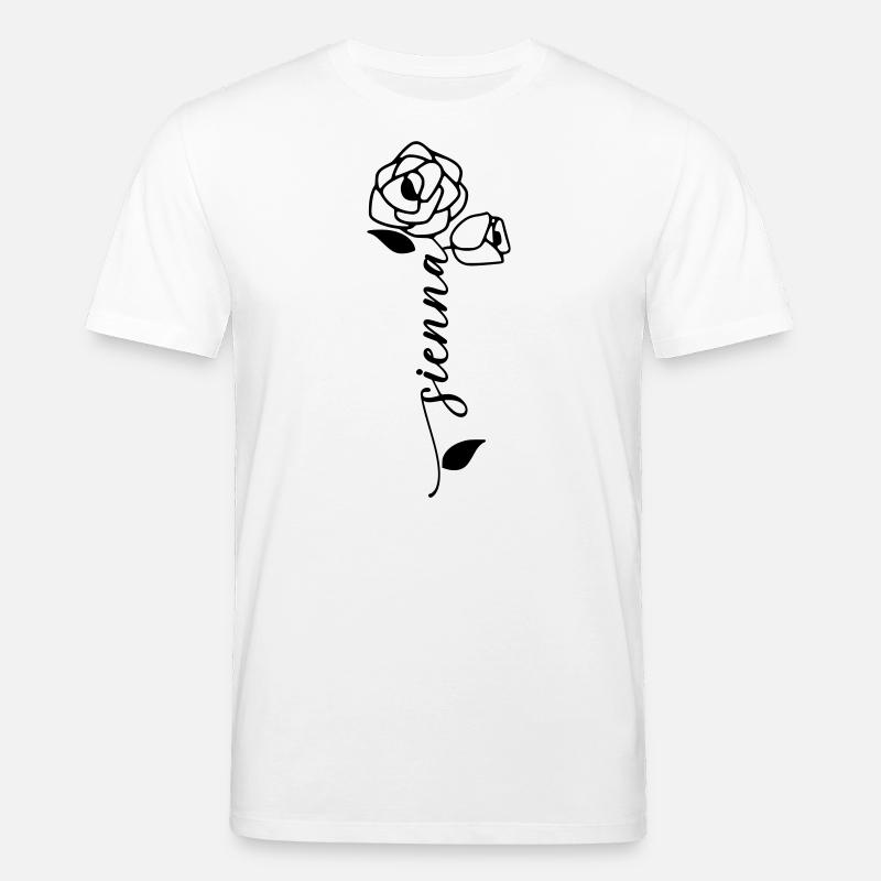 Sienne Nom Prénom Nom Fleur - T-shirt bio CREATOR Stanley/Stella Unisexe - blanc