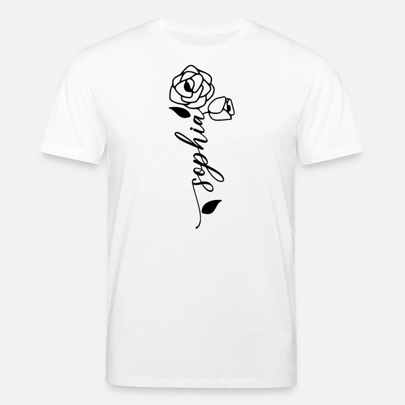 Sophia Nom Prénom Nom Fleur - T-shirt bio CREATOR Stanley/Stella Unisexe - blanc