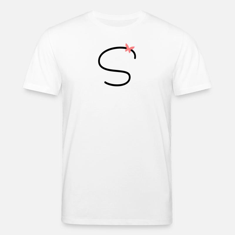 Buchstabe S Schmetterlingsbuchstabe - Stanley/Stella Unisex Bio-T-Shirt CREATOR  - Weiß