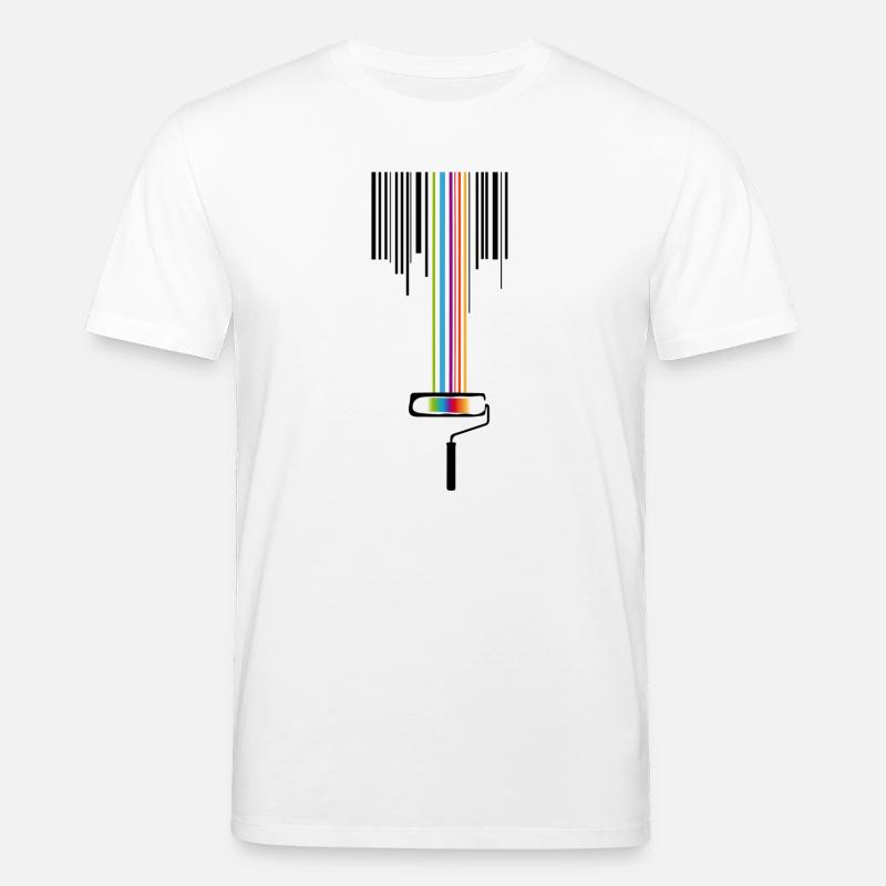 Farbrolle mit Strichcode - Stanley/Stella Unisex Bio-T-Shirt CREATOR  - Weiß