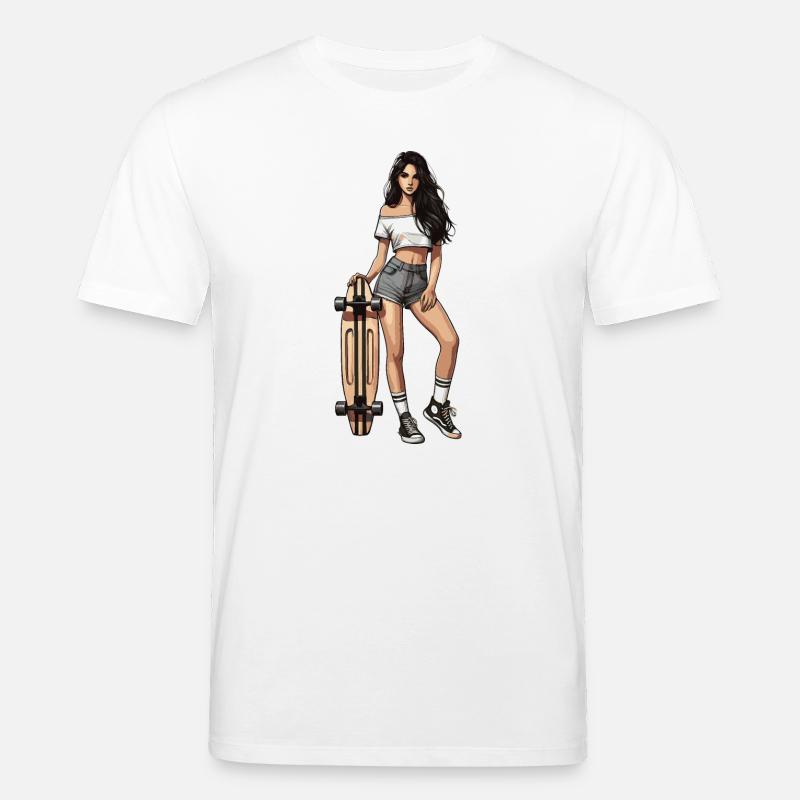 Longboard - T-shirt bio CREATOR Stanley/Stella Unisexe - blanc