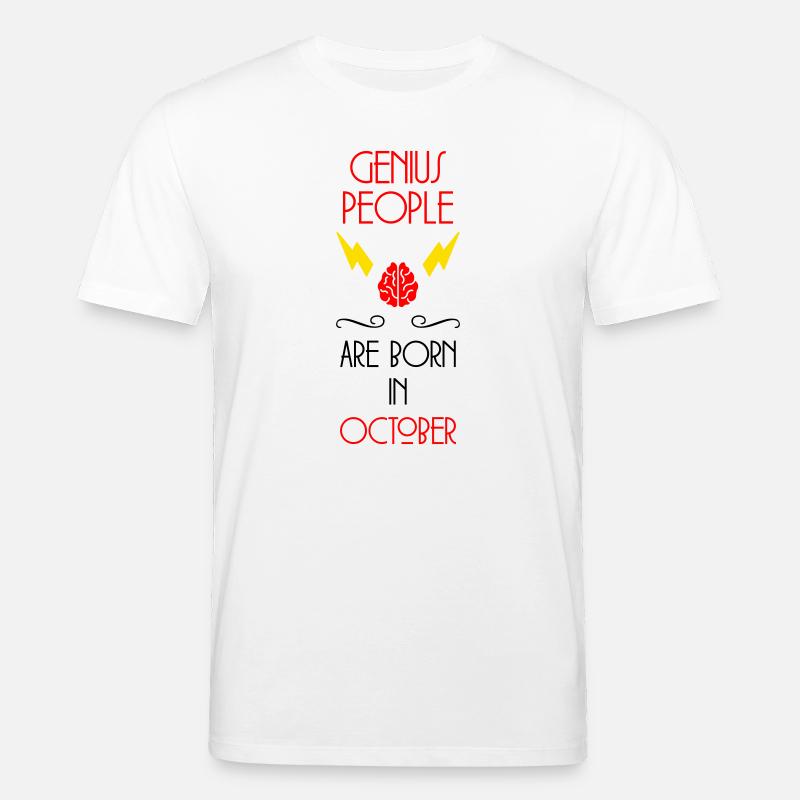 Genie Born October Baby Geschenk - Stanley/Stella Unisex Bio-T-Shirt CREATOR  - Weiß