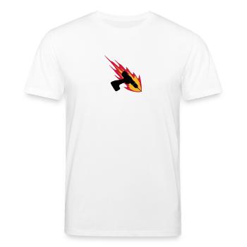 Cordless Drill On Fire - Stanley/Stella Unisex Bio-T-Shirt CREATOR  - Weiß - Vorne - Alina (178cm) & Michal (187cm)