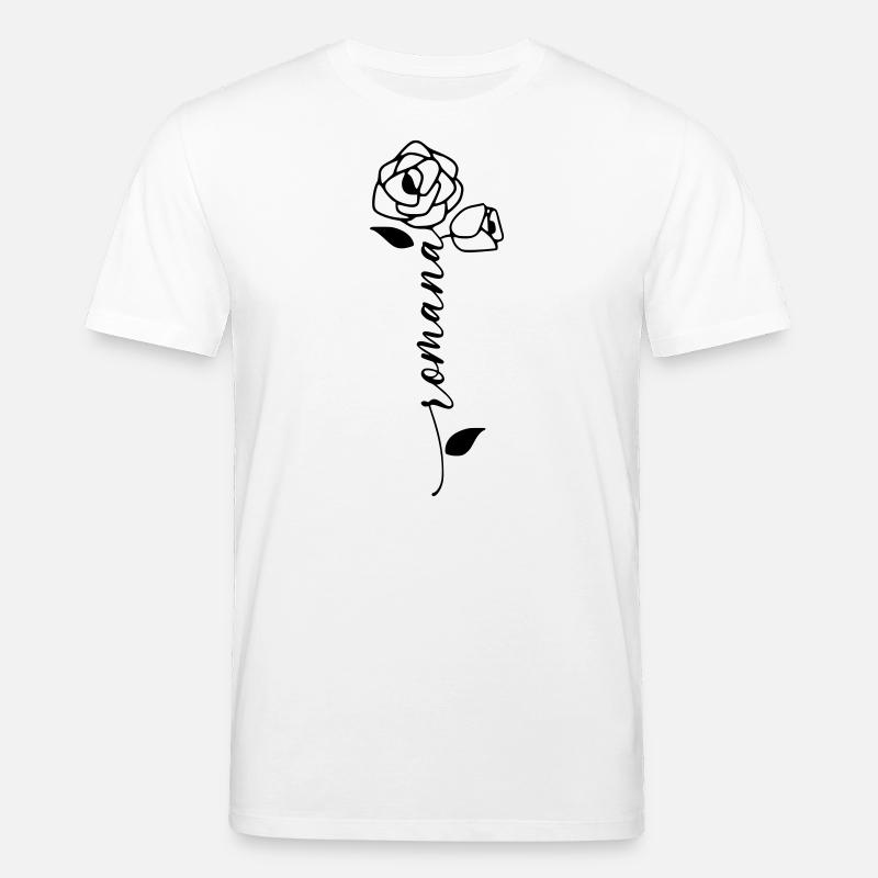 Romana Nom Prénom Nom Fleur - T-shirt bio CREATOR Stanley/Stella Unisexe - blanc