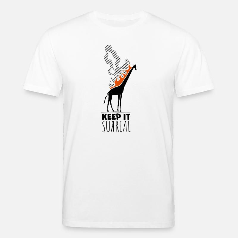 Keep It Surreal Giraffe Flammen - Stanley/Stella Unisex Bio-T-Shirt CREATOR  - Weiß