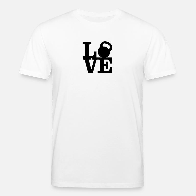 Kettlebell Love - Stanley/Stella Unisex Bio-T-Shirt CREATOR  - Weiß