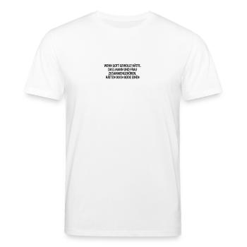 ehepaar penis schwul gay love tunte schwuler sex - Stanley/Stella Unisex Bio-T-Shirt CREATOR  - Weiß - Vorne - Alina (178cm) & Michal (187cm)