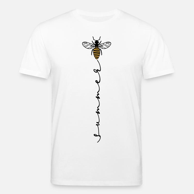 Buzzer d'abeille d'été - T-shirt bio CREATOR Stanley/Stella Unisexe - blanc
