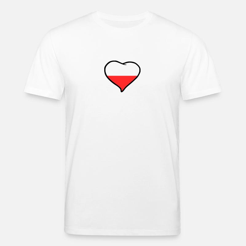 Drapeau Pologne - T-shirt bio CREATOR Stanley/Stella Unisexe - blanc