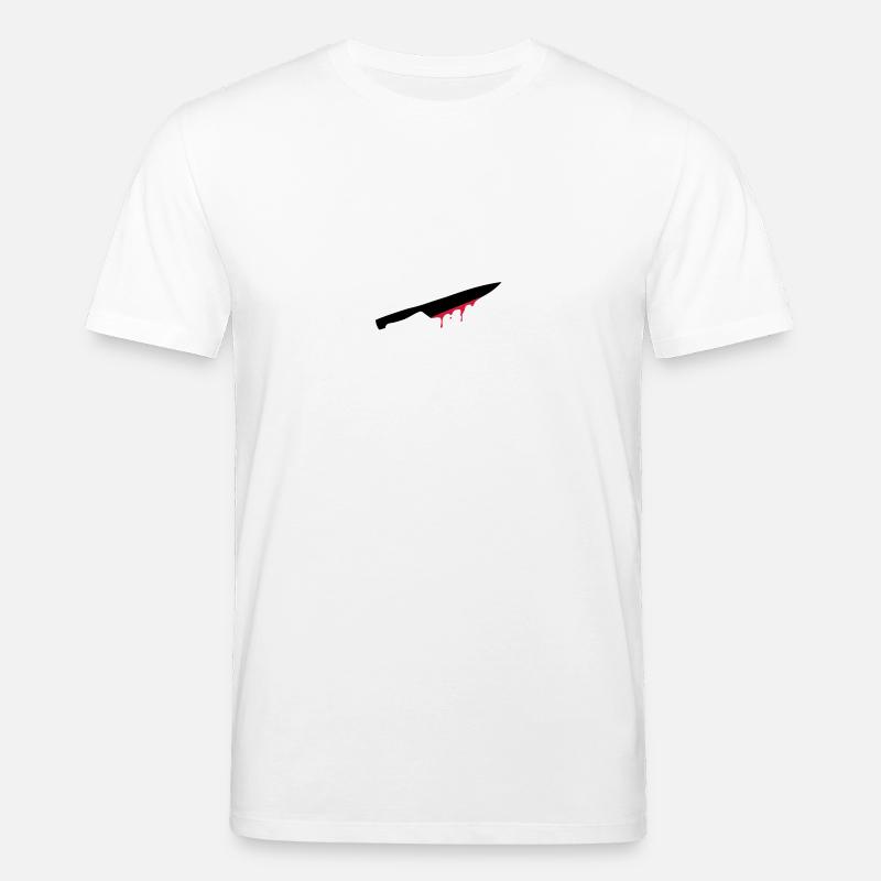 messer, klinge, blut, - Stanley/Stella Unisex Bio-T-Shirt CREATOR  - Weiß
