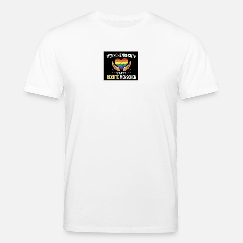 Menschenrechte statt rechte Menschen - Stanley/Stella Unisex Bio-T-Shirt CREATOR - Weiß