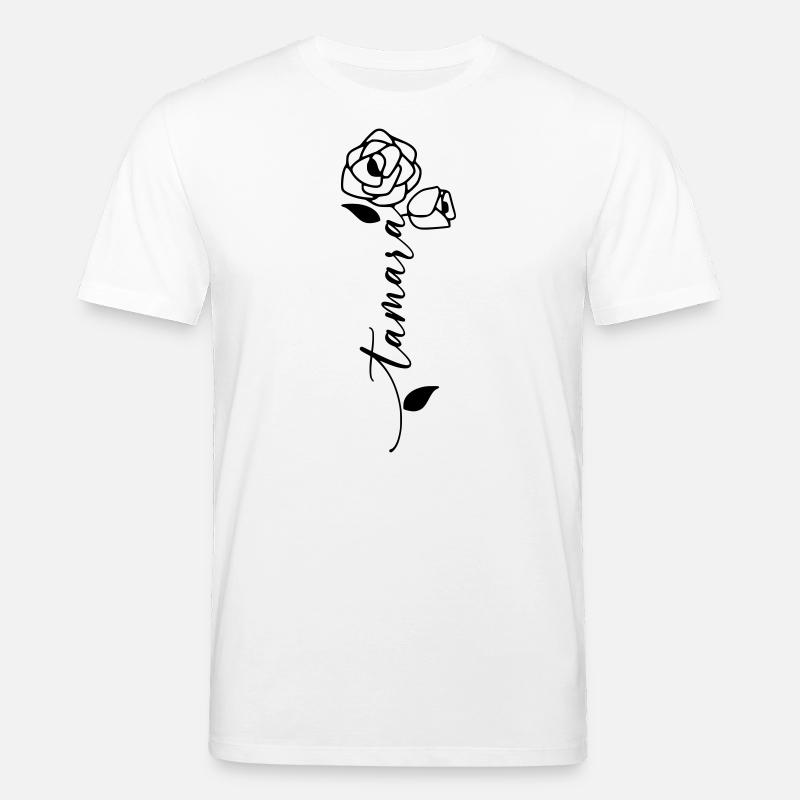 Tamara Nom Prénom Nom Fleur - T-shirt bio CREATOR Stanley/Stella Unisexe - blanc