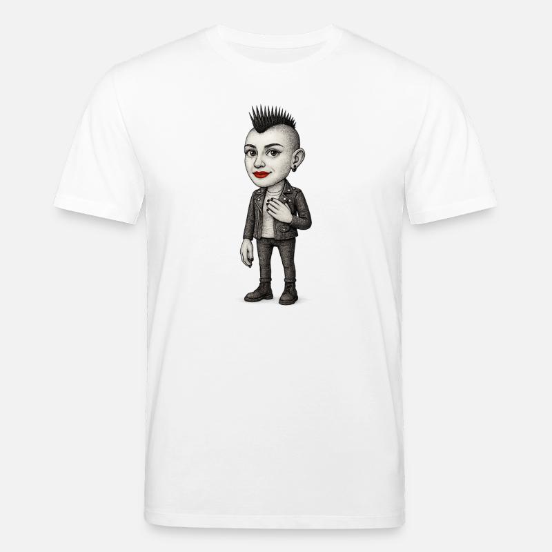 Mohawk Punker - Stanley/Stella Unisex Bio-T-Shirt CREATOR  - Weiß