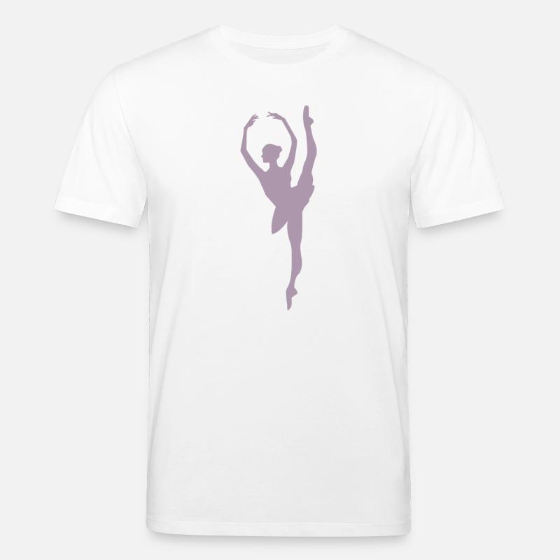Minimalist Ballet Dancer Silhouette - Stanley/Stella CREATOR Unisex Organic T-Shirt - white
