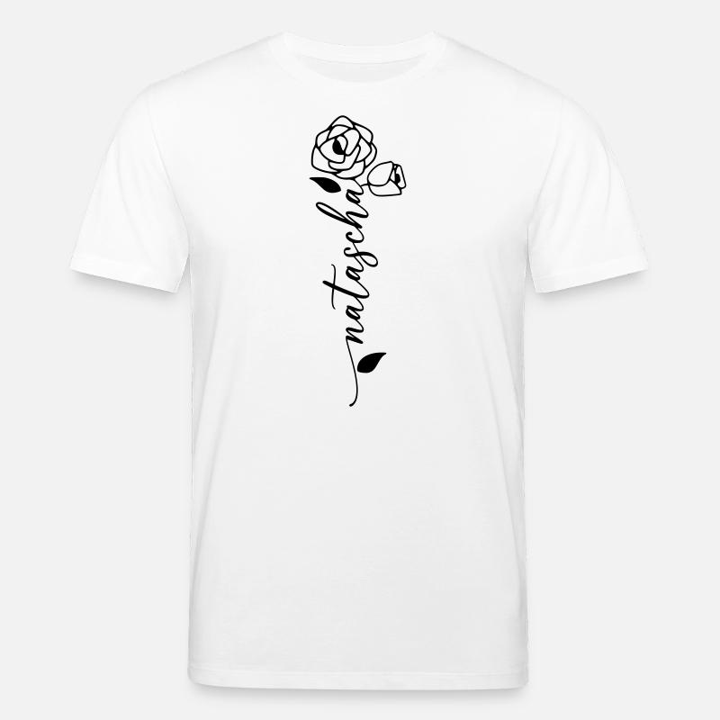 Natascha Nom Prénom Prénom Fleur - T-shirt bio CREATOR Stanley/Stella Unisexe - blanc